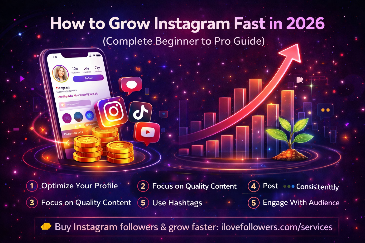 How to Grow Instagram Fast in 2026 (Complete Beginner to Pro Guide)